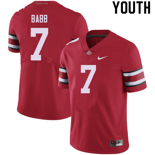 Youth Ohio State Buckeyes #7 Kamryn Babb Red Authentic College Stitched Football Jersey 23QX040CA